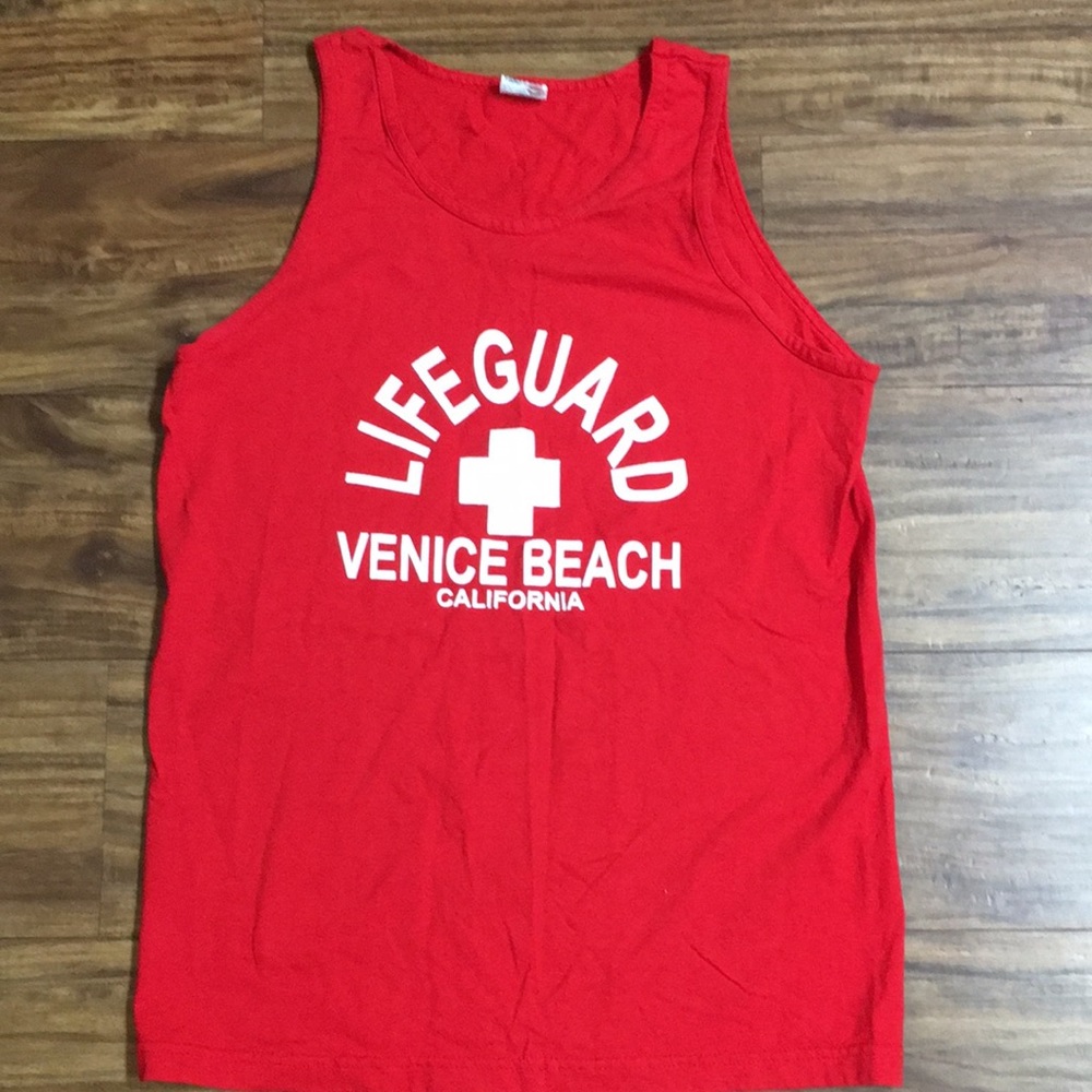 Red Lifeguard Venice Beach Tank Top